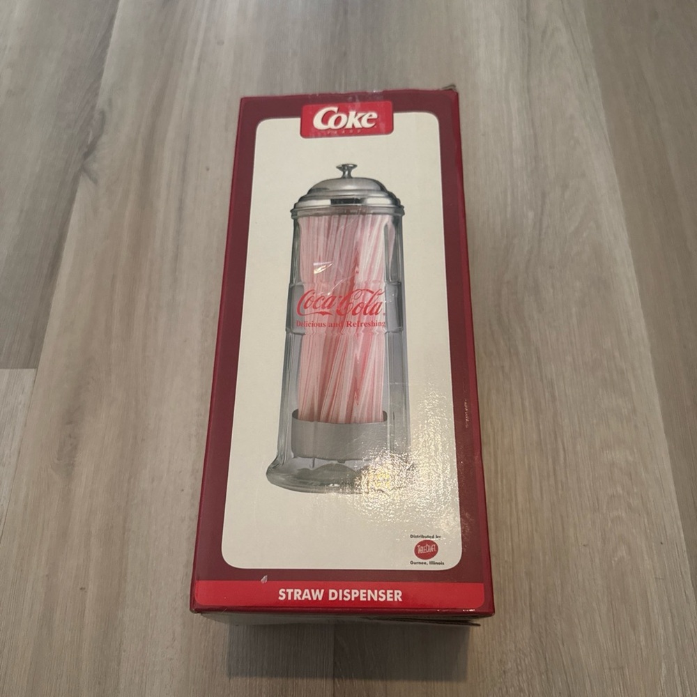 Coke Straw Dispenser with Red Accents